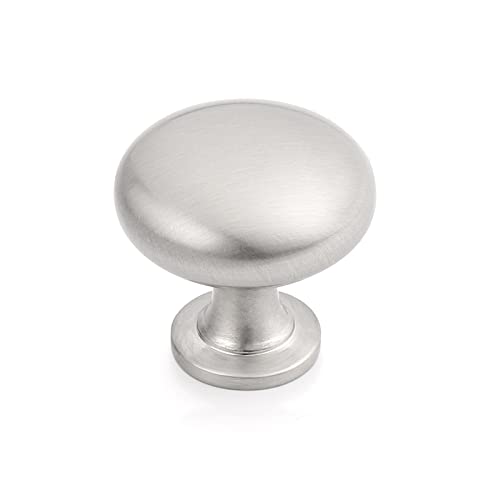 Probrico 25 Pack Cabinet Knobs Hardware,Furniture Round Knobs In Brushed Nickel Finish,1-3/16 Inch(29.5Mm) Diameter Kitchen Pull Knobs #TOP29