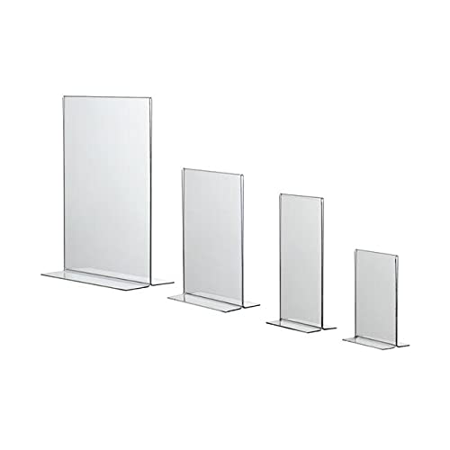 PACK 5 Uds. Expositor Metacrilato Transparente A3 de Sobremesa de PET | Vertical | Soporte para Menus de Restaurante - Porta Cartas Transparente