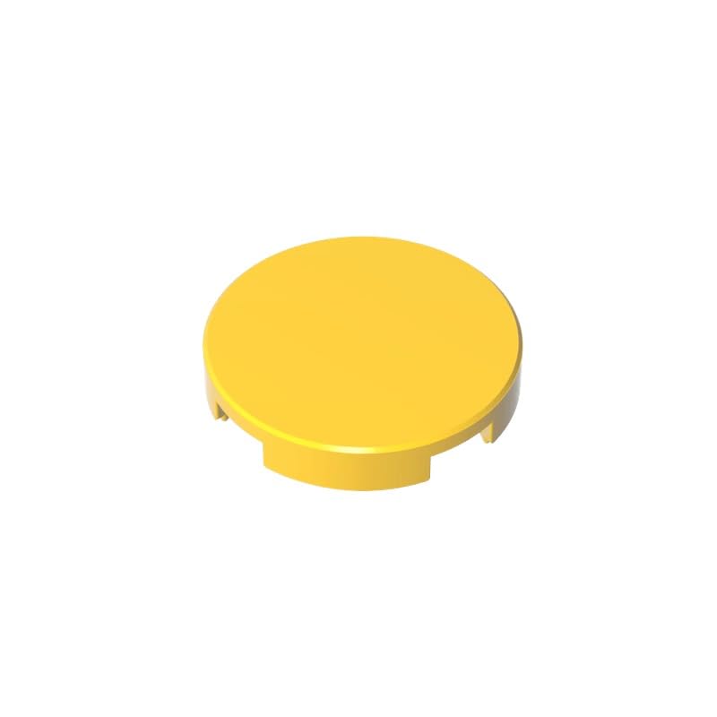 Gobricks 14769 Circular Plate Tile Round 2x2 with Bottom Stud Holder 50 Pieces GDS-611 Compatible with Lego Building Blocks Color:Yellow — image 1