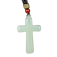 Custom Jade Cross Necklace – Natural Jade, Hand-Carved Religious Symbol, Unique Design