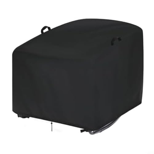 Hoppipola Funda Oxford 210D para silla mecedora de huevos, impermeable, protector de muebles de exterior con banda elástica de mimbre de ratán, negro, 46 x 38 x 19 pulgadas