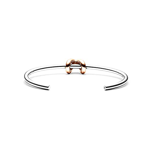Mvmt Women's Knot Cuff Stainless Steel Silver/Rose Gold Bracelet #TOP1