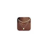 Dochais Collane Multipli per Donna Stratificazione Collana Impilabile Set di Collari Choker con Ciondolo Moneta Rotonda Gioielli in Oro Regali per Donne Ragazze