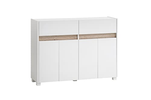 Cosmo - Cassettiera in legno 112.2 x 33 x 84.8 cm bianco