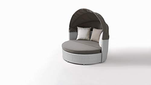 talfa Polyrattan Loungemöbel Sonneninsel in Grau satiniert Moon – Bild 8