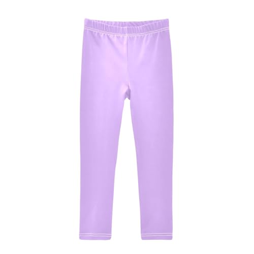 Neon Purple Solid Color Girl Leggings Yoga Leggings Pants Tights Trousers Dance Pants Kids Leggings, 4T