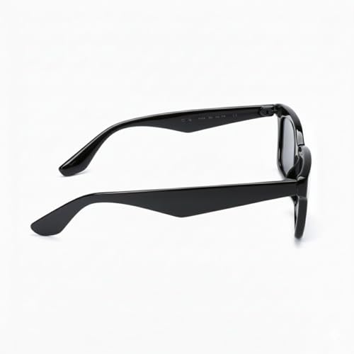 Image of Women Classic Black Square Sunglasses with Solid Grey Lens & Thick Frame