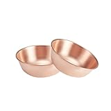 Purecopper-Medium 5.11'' Round Solid Copper Bowl - Handmade Decorative and Serving Bowls, Bowls for Food, Decoration, Condiments, Salt and Spices (2)