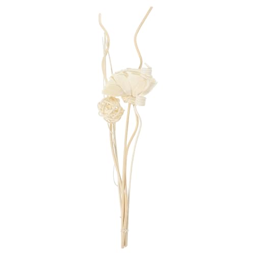 IMIKEYA Varillas Difusoras de Ratán con Flores Blancas Decorativas para Aromaterapia de Simulado de Rosas Palitos Fragancia para Hogar y Oficina