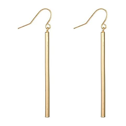 Dangle Earrings Long Vertical Bar Drop Earrings Geometric Earrings Minimalist Earrings for Women Cover