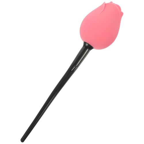SEWACC Brocha para Base de Maquillaje Tapa, Pincel Facial Suave en Forma de Rosa, Herramienta Creativa para Aplicación Uniforme, Apta para Uso Profesional y Viajes