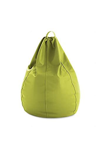 textil-home Puf - Puff Pera XXL moldeable -90x90x130 cm- Color Pistacho. Tejido PVC Alta Resistencia - Doble repunte - (Incluye Relleno Bolas Poliestireno).