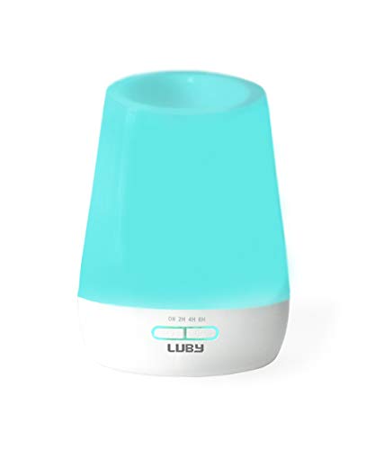 Luby Ultra-Quiet Auto Shut Off Air Purifying Aromatherapy Essential Oil Diffuser and Cool Mist Humidifier With 7 Color LED Lights