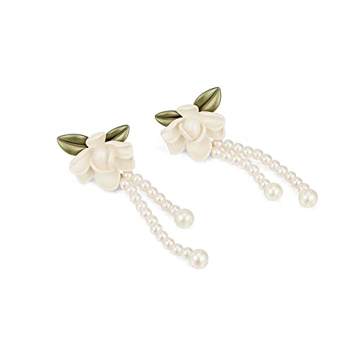 Pendientes de Plata 925 con borlas de flores como regalo sofisticado de joyería para mujer 5