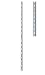 SSWBasics 5 Foot Chrome Slotted Standard - ½ inch Slots 1 inch on Center - Adjustable Wall