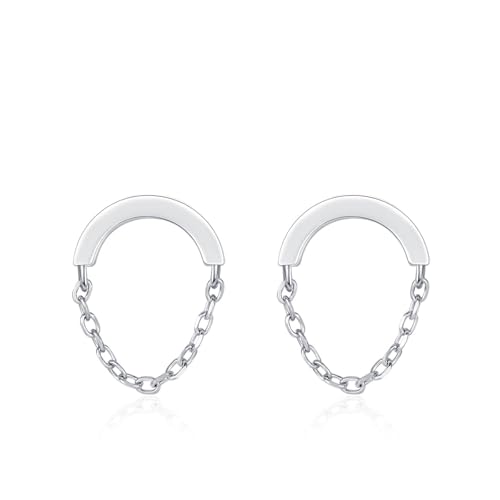 Chaine geometrique argent pour boucle oreille femme à porter en soirée ou au bureau