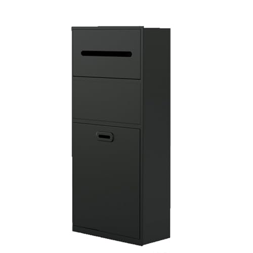 Nicho de baño de acero inoxidable negro con cubo de basura integrado para duchas de lujo