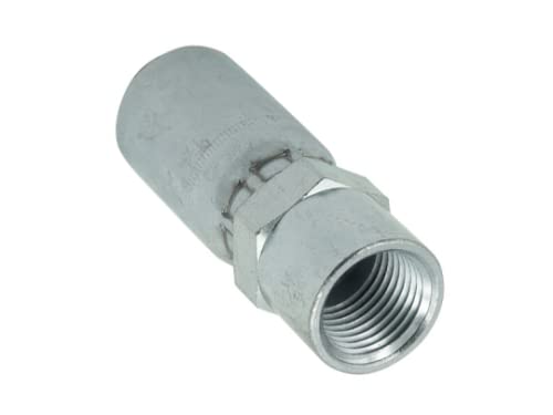 Image of (10-Pack) 1 /2 inch Hose x 1 /2 inch NPTF Female Pipe Rigid Hydraulic Hose End Crimp Fittings | FP-08-08