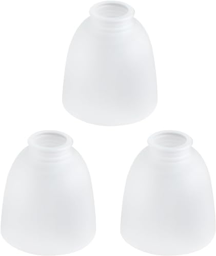Image of 3 Pack Ceiling Fan Light Covers Glass Replacements, White Frosted Glass Shade Globes Lampshades for Light Fixtures Chandelier Vanity Lights Wall Sconces Pendant Light, 1.65 In Fitter