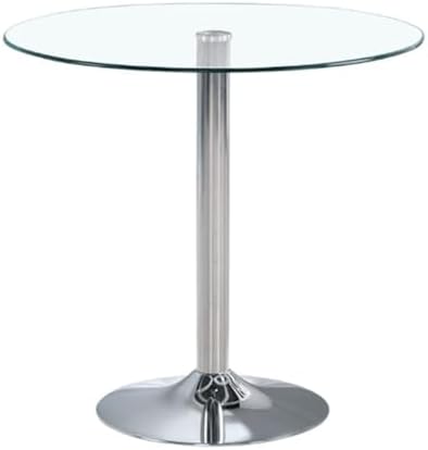 27.3" Round Glass Dining Table,...