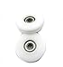 Driak 2PC 50mm White High Carbon Steel U Groove Nylon Ball Bearing Guide Pulley Wheels Roller for 6, 8,10mm Rope, 608zz Bearing