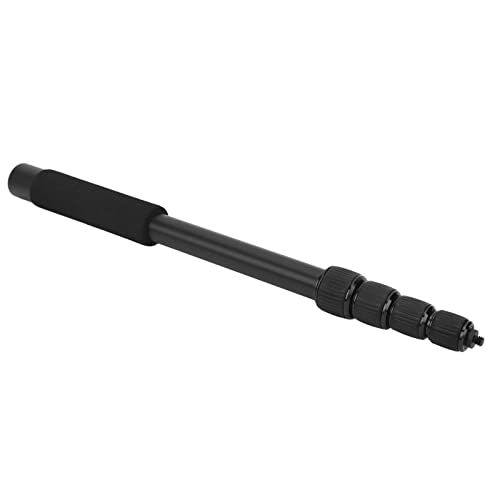 Portable Microphone Boom Arm, 5 Section Extendable Handheld Aluminum Mic Arm with 1/4”Threads, 15.35 to 61.02in Adjustable Length Foam Grips for Zoom Microphones Motion Camera (Section 5)