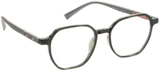 URBAN MONKEY Classic Core Polarized Unisex Round Shape Black & Grey Frame with Clear Len Sunglasses Suitable for Prescription Lenses UV Protected