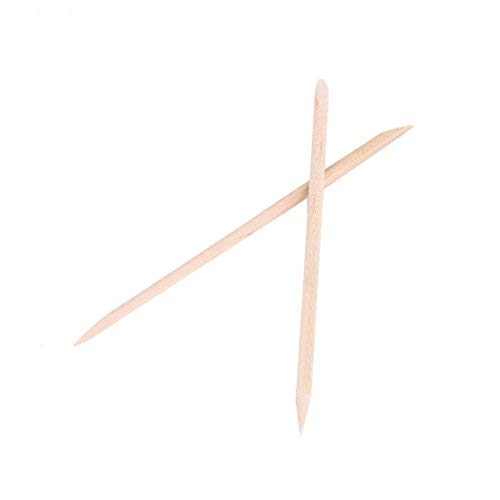 Uteruik Nagelhautschieber Entferner Holzstab Nägel Pflegewerkzeug Nail Art Kit, 100St – Bild 4