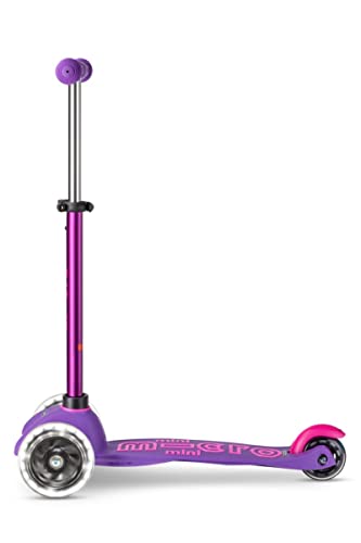 Image of Micro Kickboard | Mini LED Kids Scooter for Ages 2-5 | Children up to 110 lbs | 3 Wheel Lean-to-Steer Design | Adjustable T Bar | Smooth Ride, Motion Activated PU LED Wheels | Swiss Design