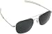 HUMVEE HMV-52B-MATT Polarized Bayonette Style Military Sunglasses with Gray Lenses and Matte Silver Frame, 52mm