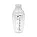 Shaker à cocktail en acrylique transparent avec passoire, résistant aux éclaboussures avec échelle, shaker durable pour cuisine, bar, café (500 ml)
