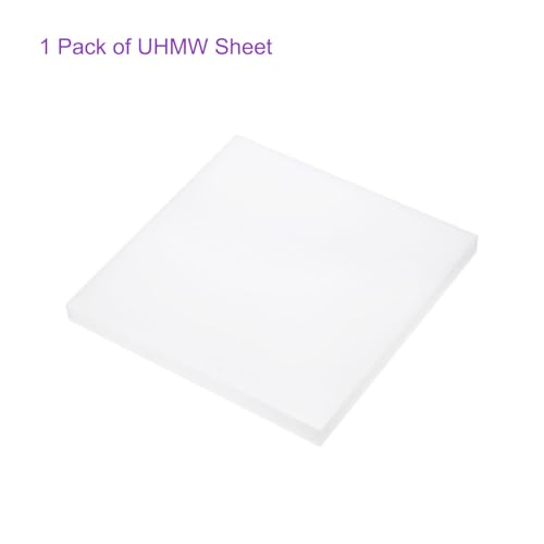Image of DMiotech 12 x 12 x 3 /4 Inch Plastic UHMW Sheets, Ultra High Molecular Weight Polyethylene, Opaque White Polyethylene Board for Automotive, Chemical, Manufacturing, DIY Home Kitchen