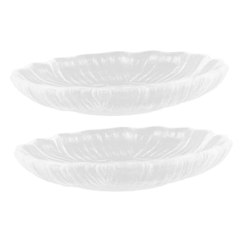 Luxshiny Glass Tea Saucer and Decorative Glass Cup Mat Set Round Small Saucer Coaster for Tea Cups and Coffee 2 Pieces for Kitchen and Dining Use