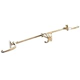[Front Door Garland Hanger] - Adjustable to Different Door Widths | Heavy-Duty Cast Iron | Decorative Christmas Decor | No Nails or Screws - No Damage to Your Door (Single Door, Gold)