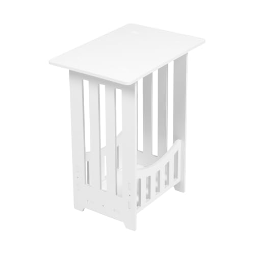 Balacoo Mesa Noche Dormitorio Blanca Pequeña