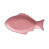 EPIGEIST Keramik Fischform Servierplatte Kreatives Design Snack und Speisenplatte Rosa Für Restaurant und Zuhause Familienfeiern Partys