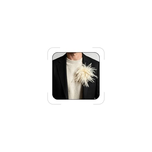 Image of CSIYANJRY99 Dainty Feather & Rose Flower Large Brooch Lapel Pins Delicate Elegant Handmade Flower Brooches Pin Classic for Wedding Party Dance Banquet for Women Dress Suit Ceremony Clothes Accessories Jewelry Valentine's Day Gifts
