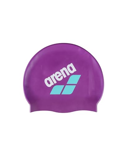 Image of Arena Unisex Big Logo Silicone Swim Cap Women and Men Fitness Swimmers Intensive Training Durable Soft Elastic Bathing Cap