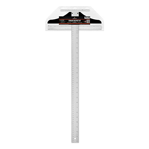 Alumicolor Standard 3 Piece Architect Set, Includes T-Square, Hollow Drafting Scale and Pocket Drafting Scale, Silver