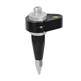 MOETER Mini Prism Pole, Aluminum Handheld Mini Stakeout Rod with Bubble Level Base & Soft Carry Bag, 32mm OD Survey Prism Pole for Total Station and Land Surveying Applications