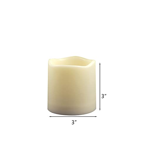 Image of QIDEA 3 inchX3 inch 4 Pack LED Outdoor Candles Battery Operated Waterproof Candles