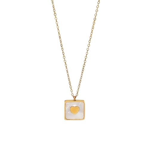 Heart-Shaped Opal Pendant on a Chic Square Necklace, Combining Modern Style with a Touch of Beauty-image-30