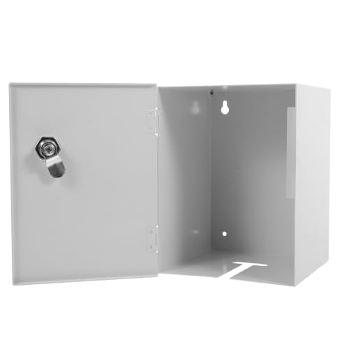 Caja para enchufe exterior de hierro esmaltado con cubierta protectora antirrobo