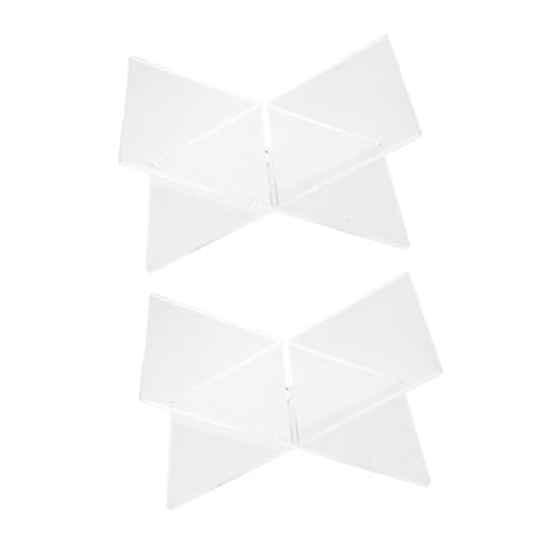 Support de bureau en acrylique transparent multifonctionnel pour rangement | Lot de 2