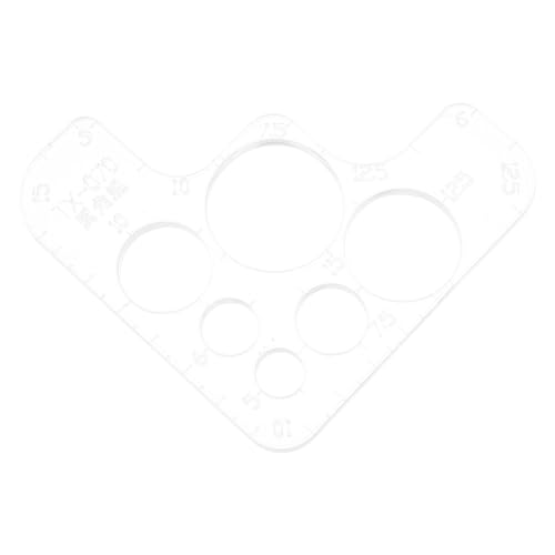 UTHCLO アクリル製円角定規 レザー切断用クラフトツール 縫製ライン表示に優れた用革位置決めカッター 手芸とプロ用の多機能テンプレート