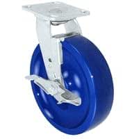 Casters & Wheels 4 5 x 2 Swivel Casters Polyurethane Wheel/Steel Hub Brake 100 Casters & Wheels 4 5 x 2 Swivel Casters Polyurethane Wheel/Steel Hub Brake 100