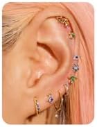 Gold Earrings Set for Women Trendy 14K Gold Plated Gold Dainty Small CZ Opal Pearl Evil Eye Stud Huggie Hoop Earrings Cartilage Earrings for Women