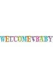 Amscan Vibrant Unisex Foil Baby Shower Letter Party Banner, 7', Multi