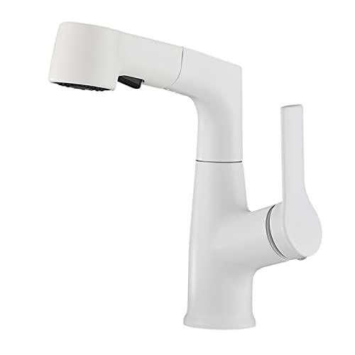 Robinet de lavabo avec douchette extractible pivotant et multifonction pour eau chaude - 2