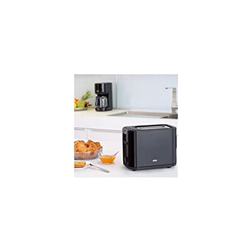 Braun HT 3010 BK Toaster mit Doppelschlitz und Brötchenaufsatz